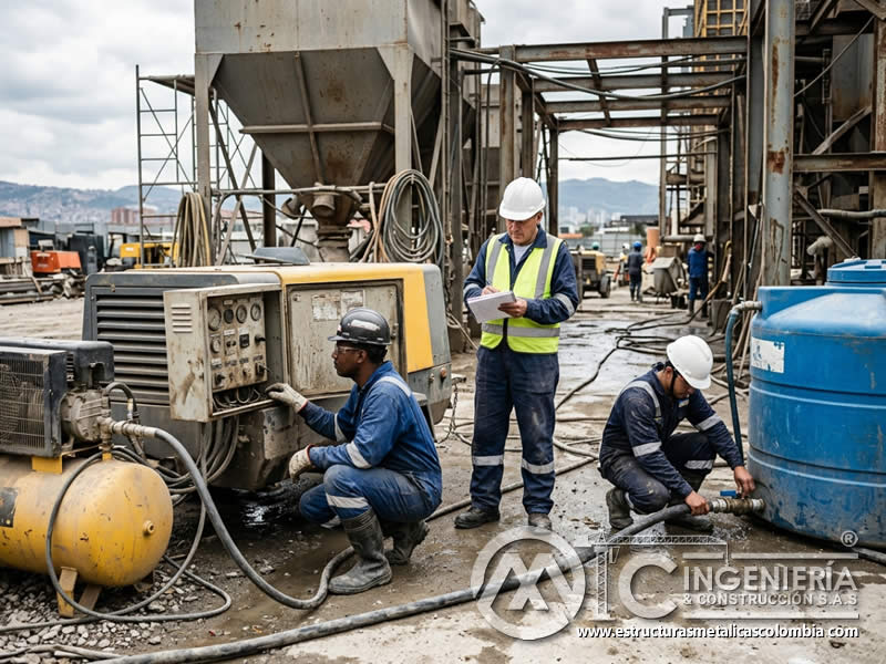 Energía y agua de sandblasting en costos ROI en Bogotá, Colombia. Montajes, Ingeniería y Construcción. MIC SAS.