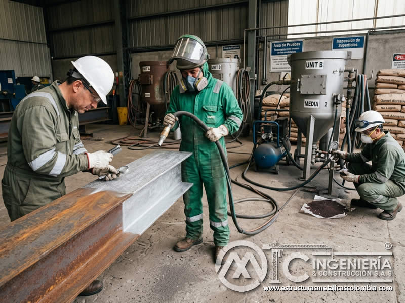 Calidad y rendimiento de proveedores de sandblasting en Bogotá, Colombia. Montajes, Ingeniería y Construcción. MIC SAS.
