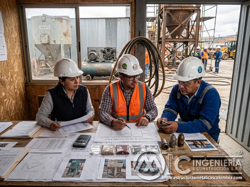 Evaluación de ofertas de proveedores de sandblasting en Bogotá, Colombia. Montajes, Ingeniería y Construcción. MIC SAS.