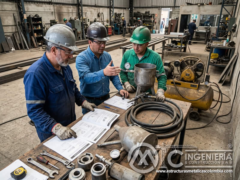 Garantía de proveedores de equipo de sandblasting en Bogotá, Colombia. Montajes, Ingeniería y Construcción. MIC SAS.