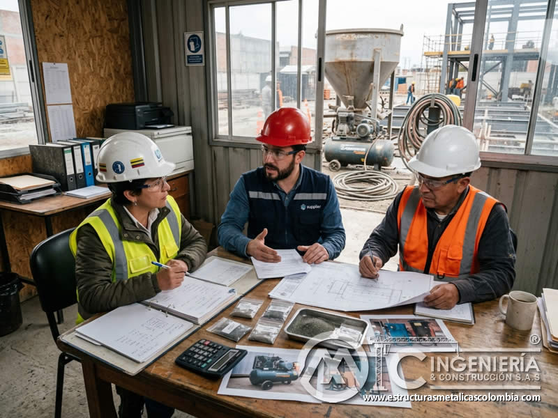 Negociación con proveedores de sandblasting y condiciones en Bogotá, Colombia. Montajes, Ingeniería y Construcción. MIC SAS.