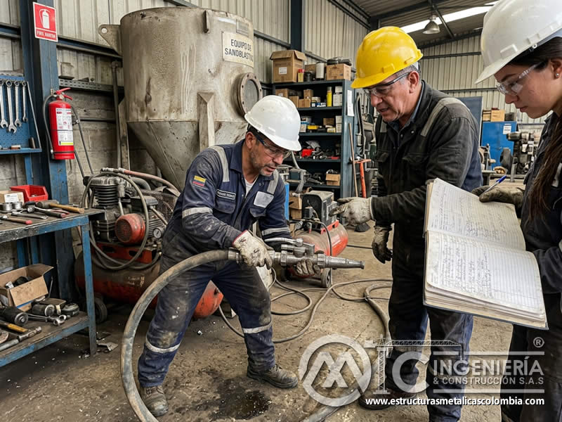 Servicio postventa de proveedores de sandblasting en Bogotá, Colombia. Montajes, Ingeniería y Construcción. MIC SAS.