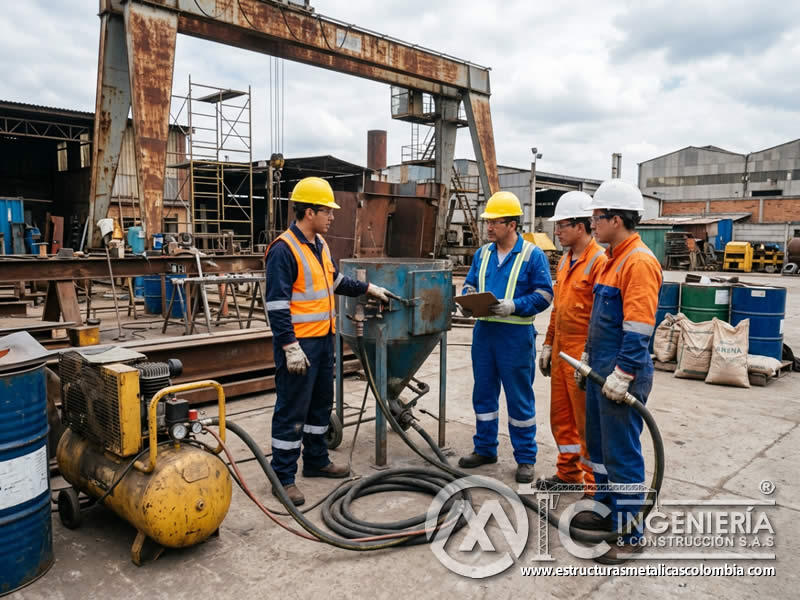 Soporte técnico de proveedores de sandblasting en Bogotá, Colombia. Montajes, Ingeniería y Construcción. MIC SAS.