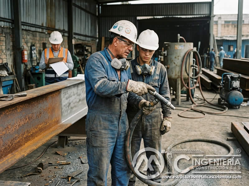 Experiencia del operario de sandblasting y costo laboral en Bogotá, Colombia. Montajes, Ingeniería y Construcción. MIC SAS. Experiencia del operario de sandblasting y costo laboral en Bogotá, Colombia. Montajes, Ingeniería y Construcción. MIC SAS.