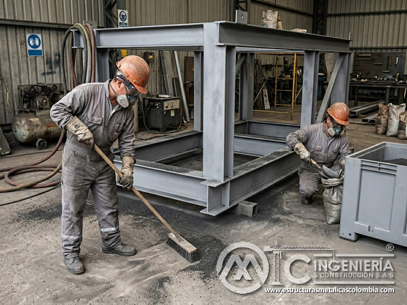 Limpieza posterior al sandblasting y mano de obra en Bogotá, Colombia. Montajes, Ingeniería y Construcción. MIC SAS. Limpieza posterior al sandblasting y mano de obra en Bogotá, Colombia. Montajes, Ingeniería y Construcción. MIC SAS.