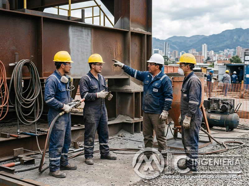 Optimización de mano de obra en proyecto de sandblasting en Bogotá, Colombia. Montajes, Ingeniería y Construcción. MIC SAS. Optimización de mano de obra en proyecto de sandblasting en Bogotá, Colombia. Montajes, Ingeniería y Construcción. MIC SAS.