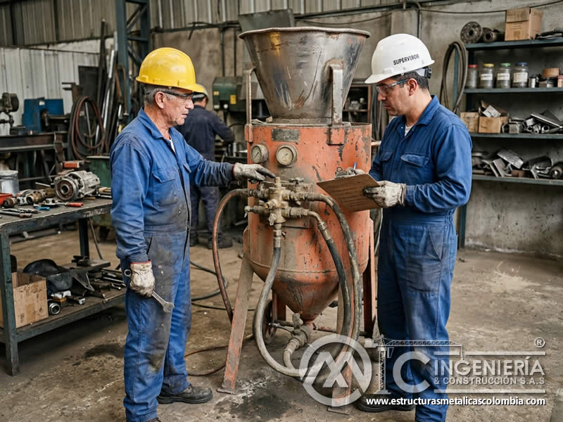 Antigüedad del equipo de sandblasting y costos de reparación en Bogotá, Colombia. Montajes, Ingeniería y Construcción. MIC SAS.