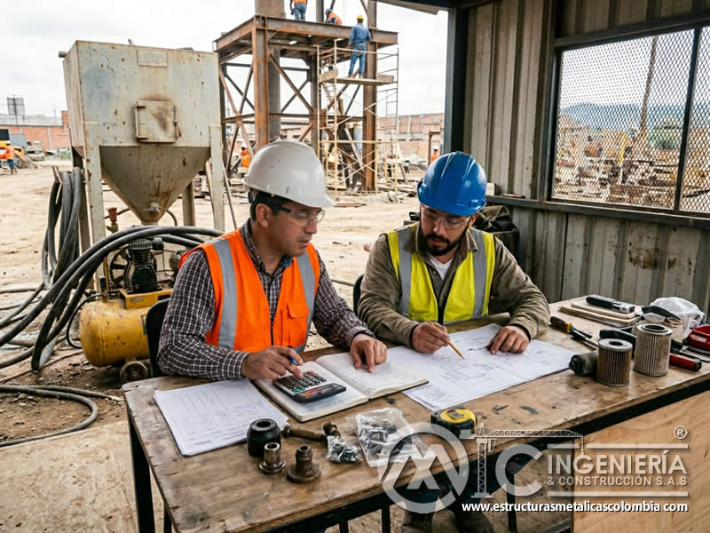 Cálculo de costos de mantenimiento en sandblasting en Bogotá, Colombia. Montajes, Ingeniería y Construcción. MIC SAS.