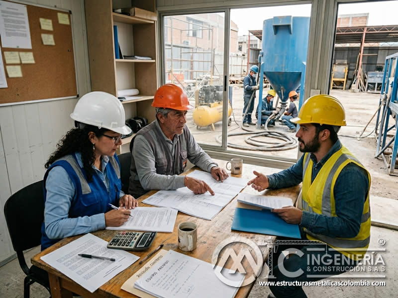 Contrato de mantenimiento de equipo de sandblasting en Bogotá, Colombia. Montajes, Ingeniería y Construcción. MIC SAS.