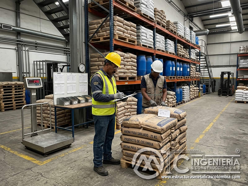 Almacenamiento de abrasivos para sandblasting y costo en Bogotá, Colombia. Montajes, Ingeniería y Construcción. MIC SAS.