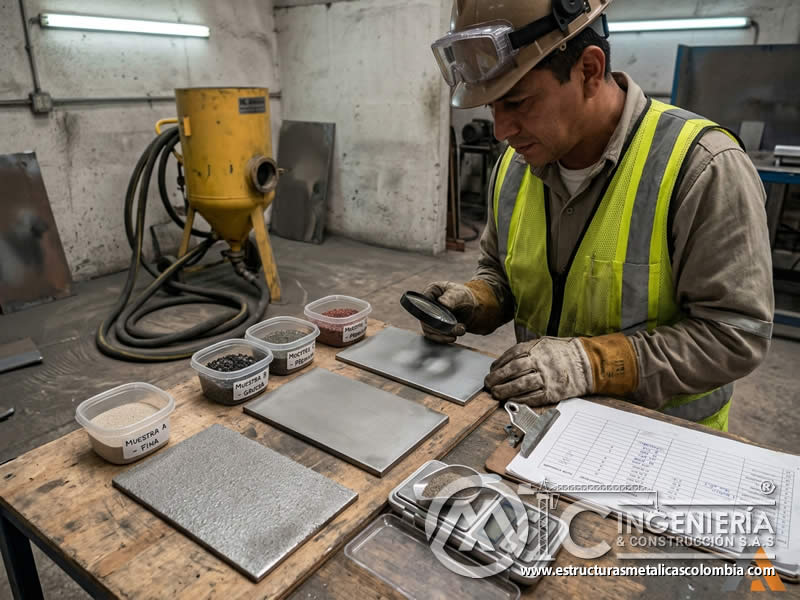 Calidad del abrasivo de sandblasting e impacto en costo en Bogotá, Colombia. Montajes, Ingeniería y Construcción. MIC SAS.