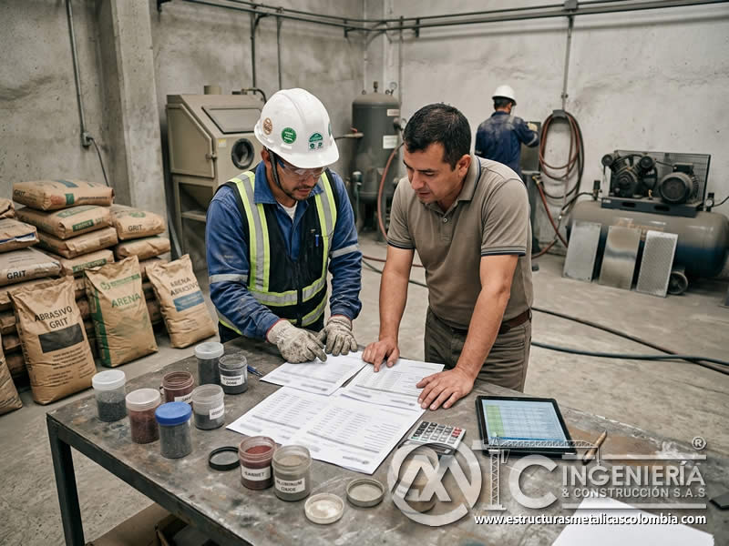 Cotización de abrasivos para sandblasting con proveedores en Bogotá, Colombia. Montajes, Ingeniería y Construcción. MIC SAS.