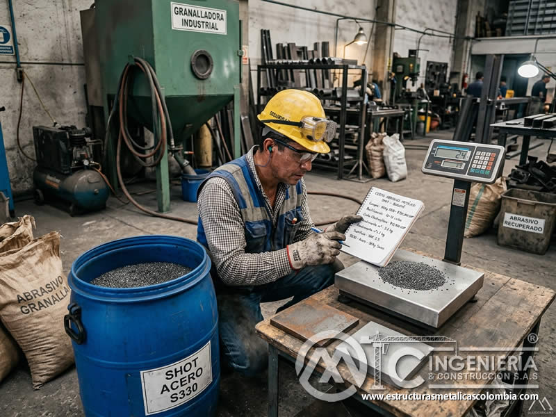 Granalla para sandblasting y costo de material abrasivo en Bogotá, Colombia. Montajes, Ingeniería y Construcción. MIC SAS.