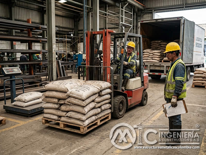 Transporte de abrasivos para sandblasting y costo logístico en Bogotá, Colombia. Montajes, Ingeniería y Construcción. MIC SAS.