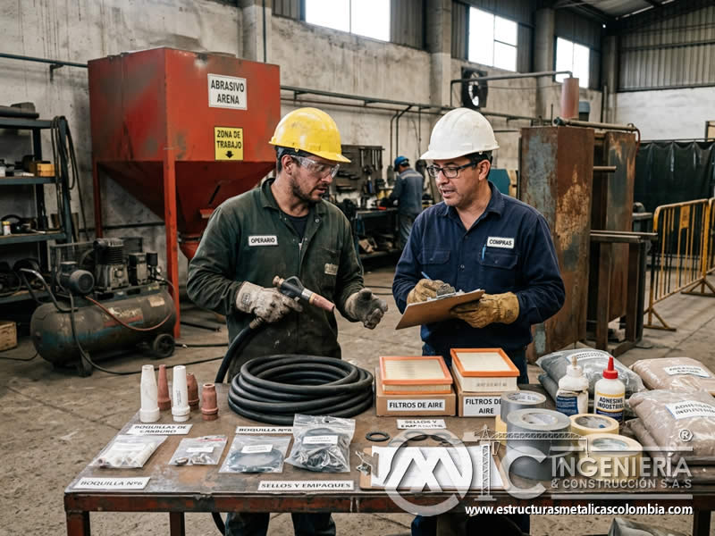 Consumibles de sandblasting, boquillas y mangueras en Bogotá, Colombia. Montajes, Ingeniería y Construcción. MIC SAS.