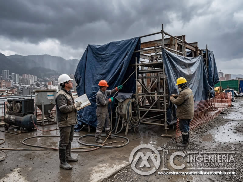 Clima adverso en sandblasting y costos imprevistos en Bogotá, Colombia. Montajes, Ingeniería y Construcción. MIC SAS. Clima adverso en sandblasting y costos imprevistos en Bogotá, Colombia. Montajes, Ingeniería y Construcción. MIC SAS.
