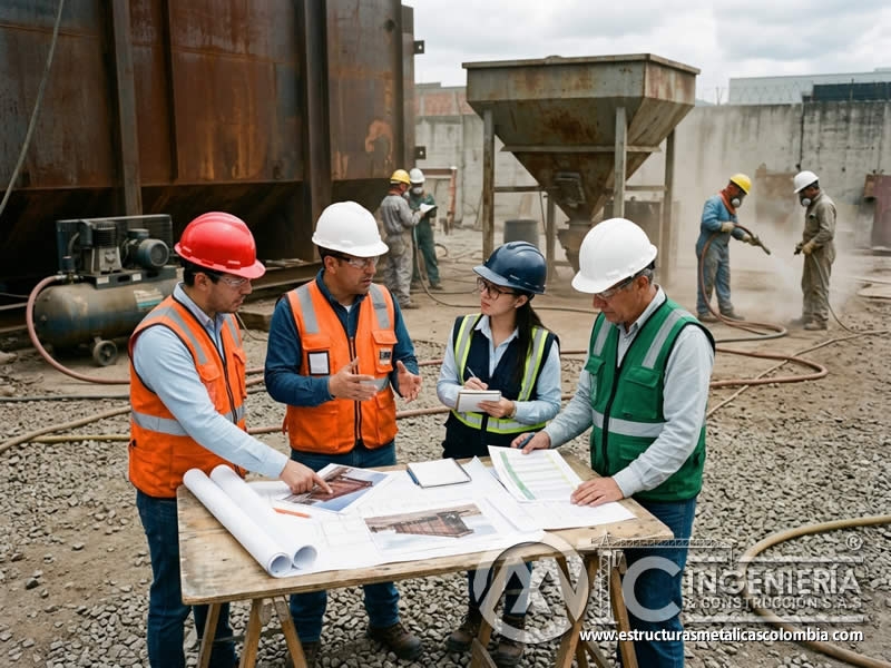 Comunicación de riesgos de sandblasting con cliente en Bogotá, Colombia. Montajes, Ingeniería y Construcción. MIC SAS. Comunicación de riesgos de sandblasting con cliente en Bogotá, Colombia. Montajes, Ingeniería y Construcción. MIC SAS.