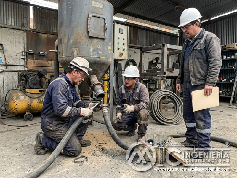 Fallas de equipo de sandblasting y contingencia en Bogotá, Colombia. Montajes, Ingeniería y Construcción. MIC SAS. Fallas de equipo de sandblasting y contingencia en Bogotá, Colombia. Montajes, Ingeniería y Construcción. MIC SAS.