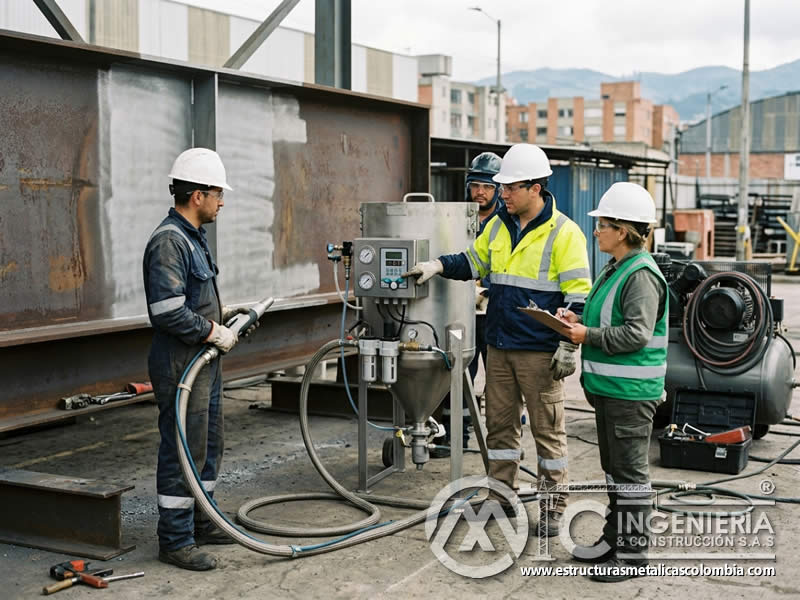 Actualización tecnológica de sandblasting y costos en Bogotá, Colombia. Montajes, Ingeniería y Construcción. MIC SAS.