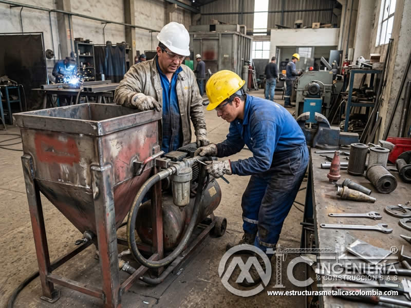 Durabilidad de equipo de sandblasting y reducción de costos en Bogotá, Colombia. Montajes, Ingeniería y Construcción. MIC SAS.