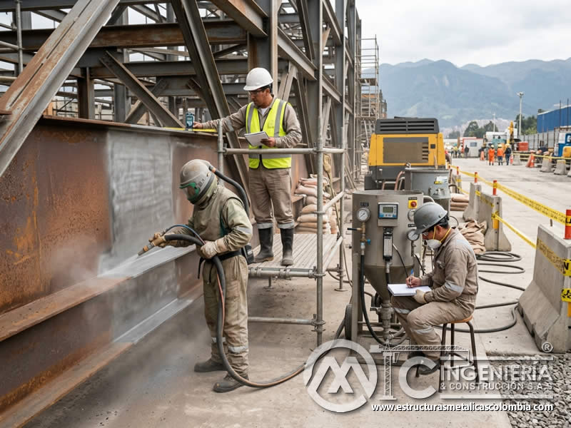 Eficiencia operativa de sandblasting y productividad en Bogotá, Colombia. Montajes, Ingeniería y Construcción. MIC SAS.