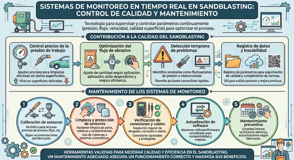 Control de calidad y mantenimiento de los sistemas de monitoreo en sandblasting en Bogotá, Colombia. Montajes, Ingeniería y Construcción. MIC SAS.