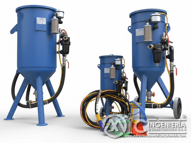 Equipos de granallado con control de humedad y punto de rocío para sandblasting en Bogotá, Colombia. MIC SAS.