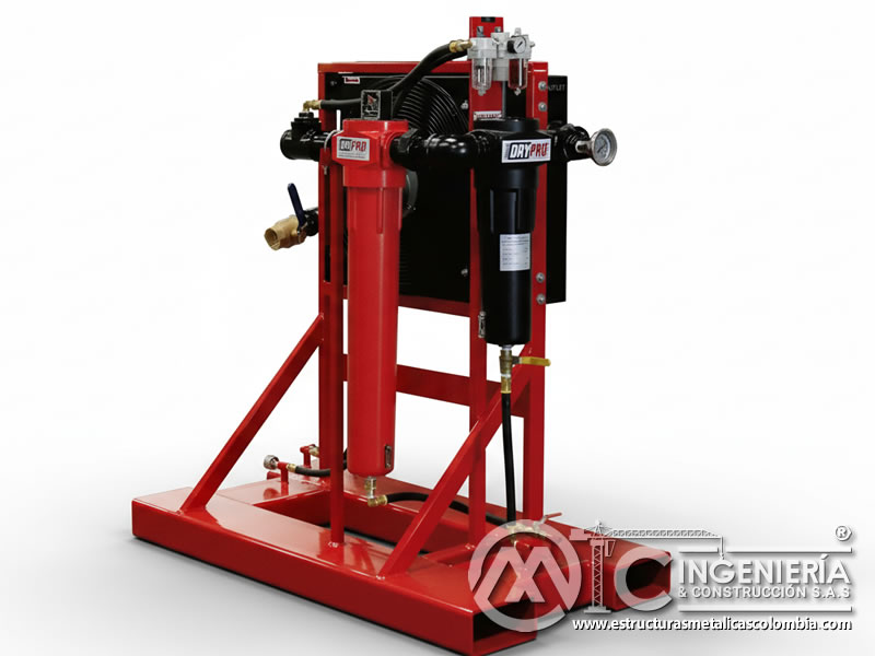 Secador Drypro para eliminar la humedad en el chorro de arena en Bogotá, Colombia. MIC SAS.