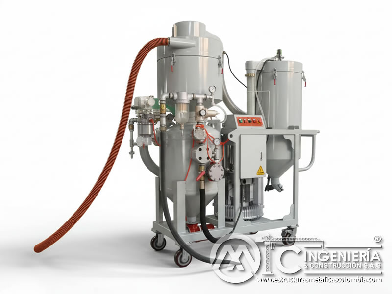 Equipo móvil de recuperación de abrasivo con sistema de succión en Bogotá, Colombia. Montajes, Ingeniería y Construcción. MIC SAS. Equipo móvil de recuperación de abrasivo con sistema de succión en Bogotá, Colombia. Montajes, Ingeniería y Construcción. MIC SAS.