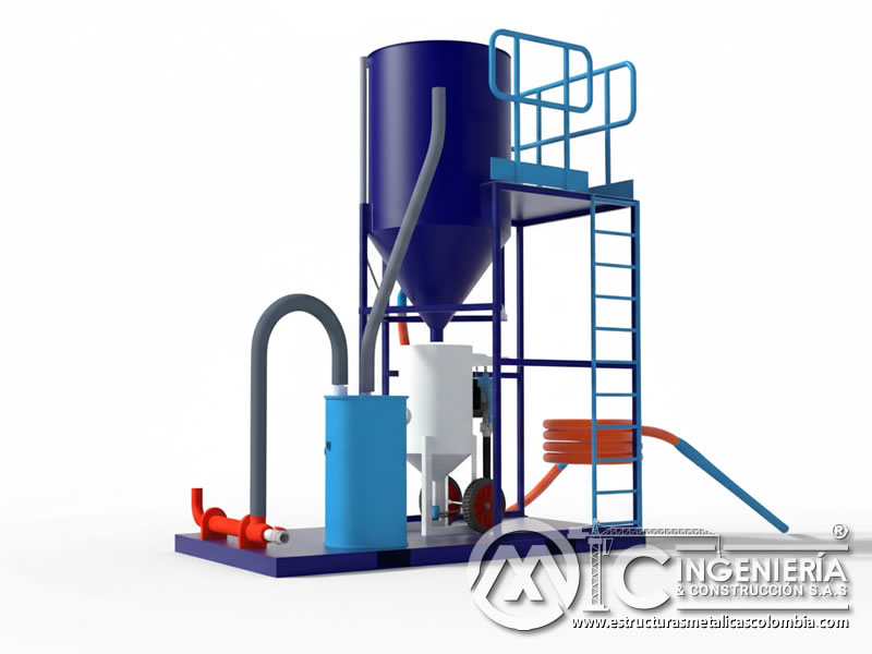 Sistema de reciclaje de abrasivo con separador y tanque de chorro en Bogotá, Colombia. Montajes, Ingeniería y Construcción. MIC SAS. Sistema de reciclaje de abrasivo con separador y tanque de chorro en Bogotá, Colombia. Montajes, Ingeniería y Construcción. MIC SAS.