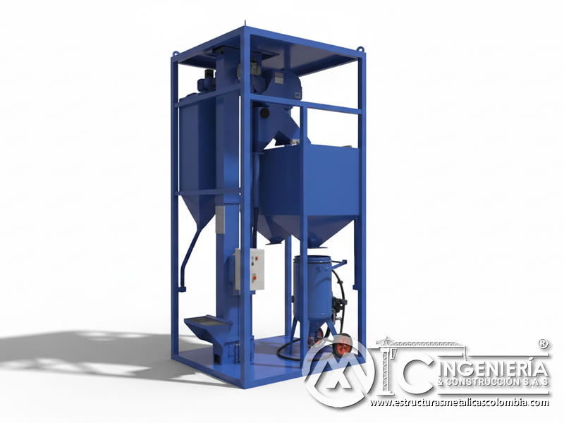 Sistema de reciclaje de granalla con separador y tanque de chorro en Bogotá, Colombia. Montajes, Ingeniería y Construcción. MIC SAS. Sistema de reciclaje de granalla con separador y tanque de chorro en Bogotá, Colombia. Montajes, Ingeniería y Construcción. MIC SAS.