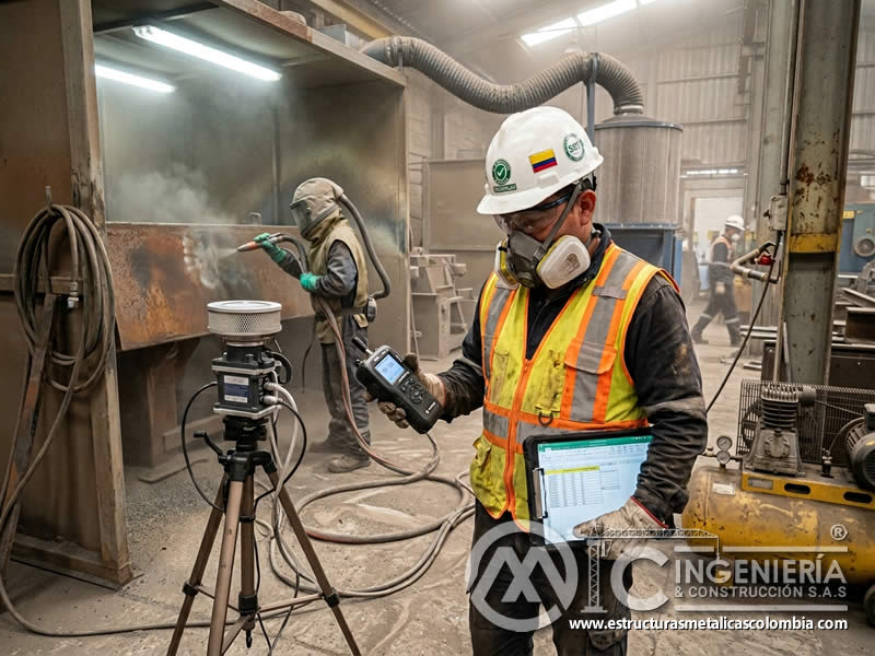 Calidad del aire y límites permisibles en sandblasting en Bogotá, Colombia. Montajes, Ingeniería y Construcción. MIC SAS.
