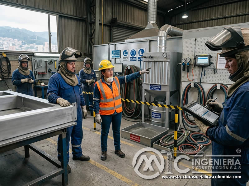 Mejora regulatoria ambiental en chorro abrasivo en Bogotá, Colombia. Montajes, Ingeniería y Construcción. MIC SAS.