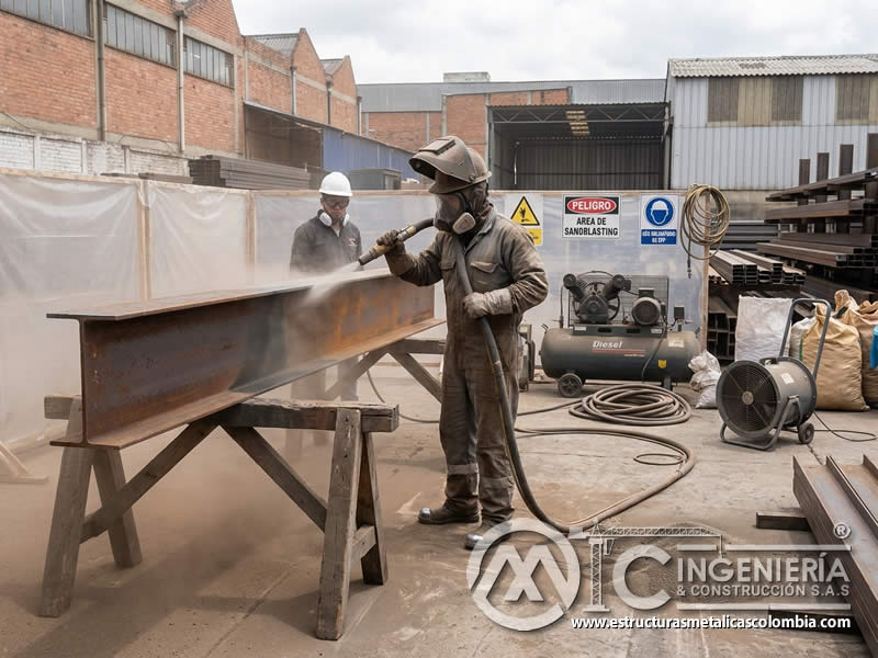Emisión de polvo y partículas en ambiente de sandblasting en Bogotá, Colombia. Montajes, Ingeniería y Construcción. MIC SAS.