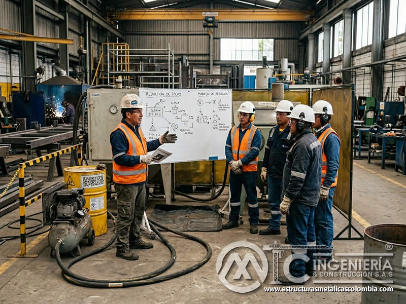 Capacitación ambiental para operarios de sandblasting en Bogotá, Colombia. Montajes, Ingeniería y Construcción. MIC SAS.