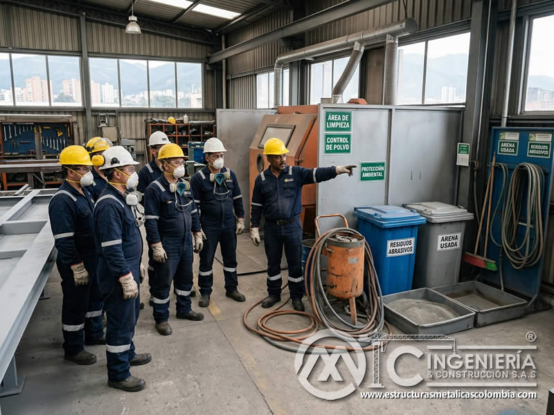 Cultura responsable de sandblasting sostenible en Bogotá, Colombia. Montajes, Ingeniería y Construcción. MIC SAS.