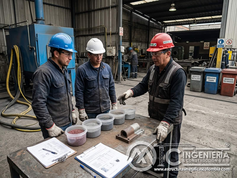 Selección ambiental de abrasivos para sandblasting en Bogotá, Colombia. Montajes, Ingeniería y Construcción. MIC SAS.
