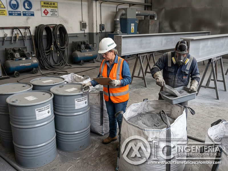 Eliminación segura de residuos de sandblasting en Bogotá, Colombia. Montajes, Ingeniería y Construcción. MIC SAS.