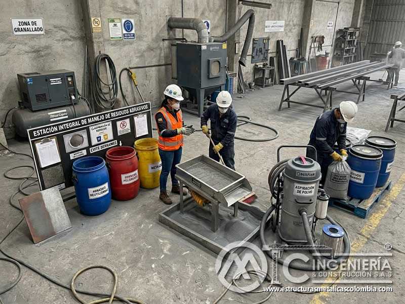 Estrategia de mitigación de residuos de limpieza abrasiva en Bogotá, Colombia. Montajes, Ingeniería y Construcción. MIC SAS.