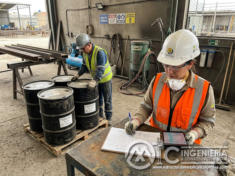 Registro de disposición de residuos de chorro de arena en Bogotá, Colombia. Montajes, Ingeniería y Construcción. MIC SAS.