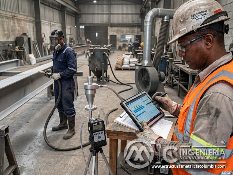 Comparación de límites en aire para limpieza abrasiva en Bogotá, Colombia. Montajes, Ingeniería y Construcción. MIC SAS.