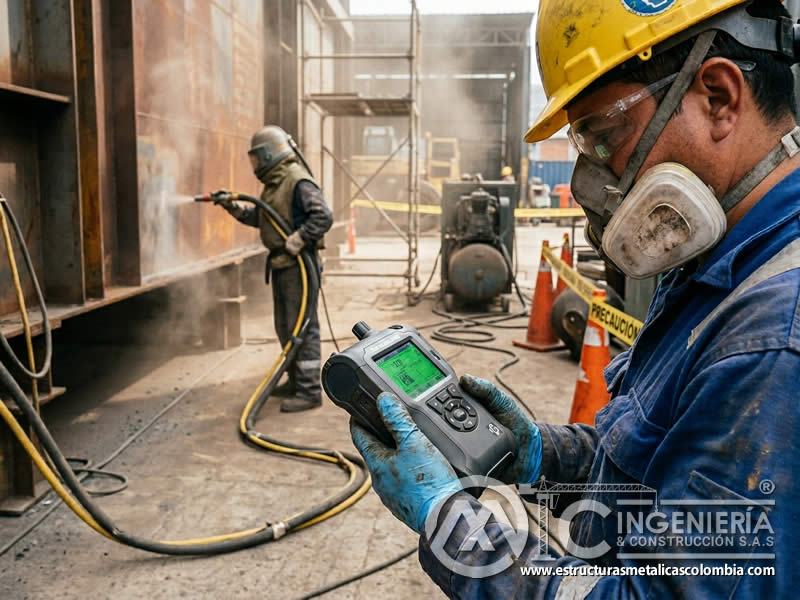 Fotómetro de polvo para sandblasting con medición en tiempo real en Bogotá, Colombia. Montajes, Ingeniería y Construcción. MIC SAS.