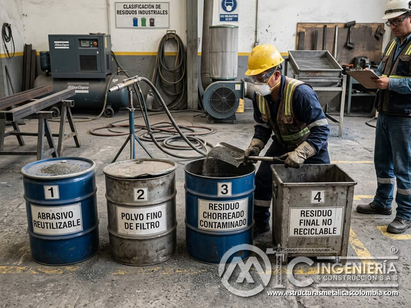 Contenedores de residuos para reciclaje de chorro abrasivo en Bogotá, Colombia. Montajes, Ingeniería y Construcción. MIC SAS. Contenedores de residuos para reciclaje de chorro abrasivo en Bogotá, Colombia. Montajes, Ingeniería y Construcción. MIC SAS.
