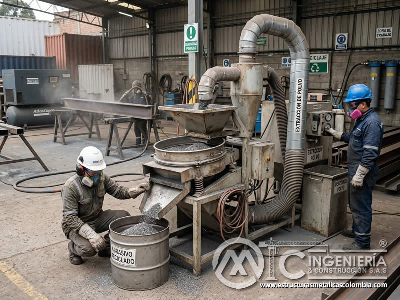 Equipo de reciclaje y sistema de recuperación de sandblasting en Bogotá, Colombia. Montajes, Ingeniería y Construcción. MIC SAS. Equipo de reciclaje y sistema de recuperación de sandblasting en Bogotá, Colombia. Montajes, Ingeniería y Construcción. MIC SAS.