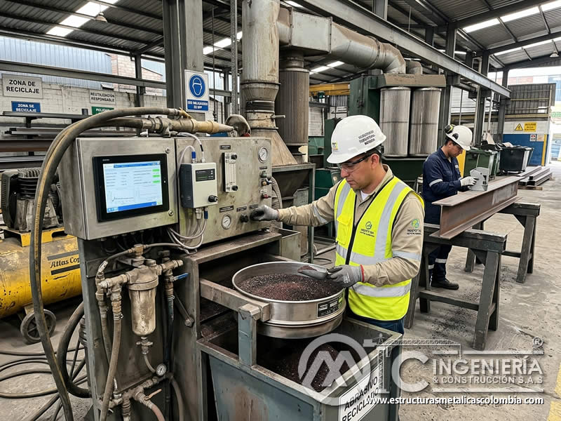 Monitoreo tecnológico del reciclaje de chorro abrasivo en Bogotá, Colombia. Montajes, Ingeniería y Construcción. MIC SAS. Monitoreo tecnológico del reciclaje de chorro abrasivo en Bogotá, Colombia. Montajes, Ingeniería y Construcción. MIC SAS.