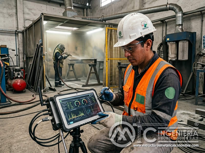Software de monitoreo ambiental para sandblasting en Bogotá, Colombia. Montajes, Ingeniería y Construcción. MIC SAS.
