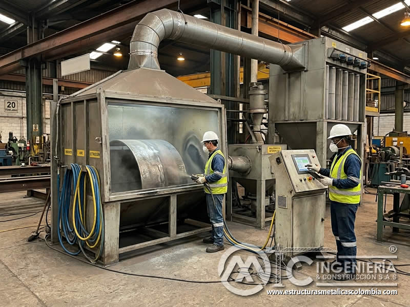Tecnologías limpias para chorro abrasivo industrial en Bogotá, Colombia. Montajes, Ingeniería y Construcción. MIC SAS.