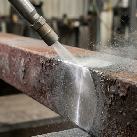 Carburo de silicio como abrasivo de alta dureza para limpieza profunda de acero y piezas industriales en Bogotá, Colombia. Montajes, Ingeniería y Construcción. MIC SAS.