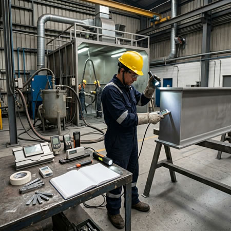 Medidores y equipos de verificación para validar humedad, rugosidad y condiciones de recubrimiento en Bogotá, Colombia. Montajes, Ingeniería y Construcción. MIC SAS.