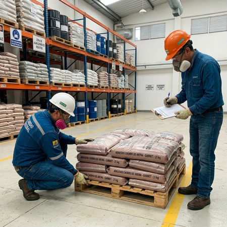 Conservación adecuada de abrasivos industriales para mantener calidad, flujo y rendimiento en Bogotá, Colombia. Montajes, Ingeniería y Construcción. MIC SAS.